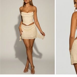 Sequin Cream Two-Piece Set